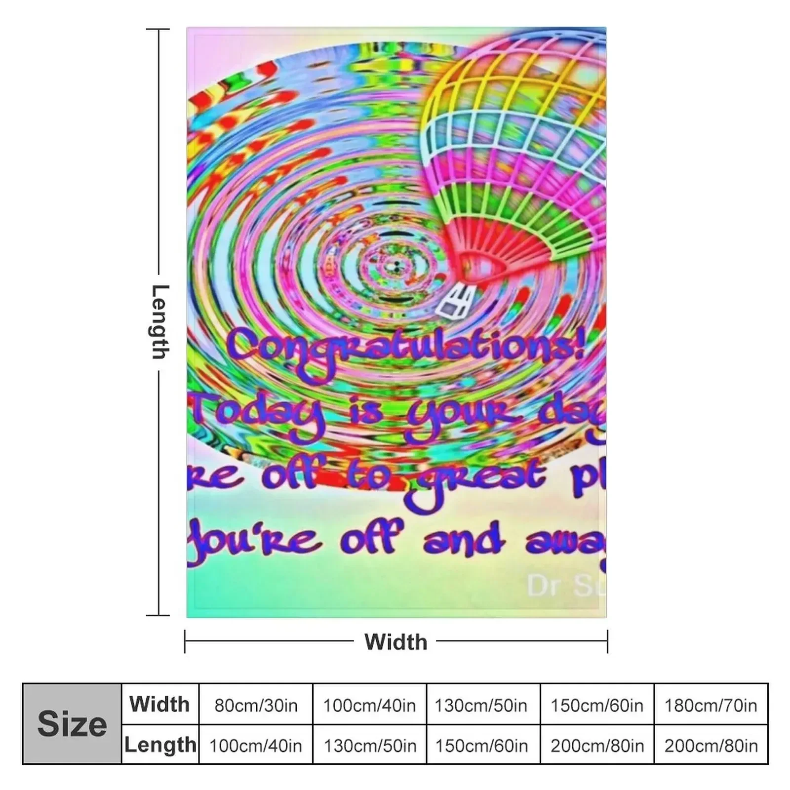 Congratulations! Today is your day., quote Dr Suess. Throw Blanket bed plaid Summer Beddings warm for winter Summer Blankets