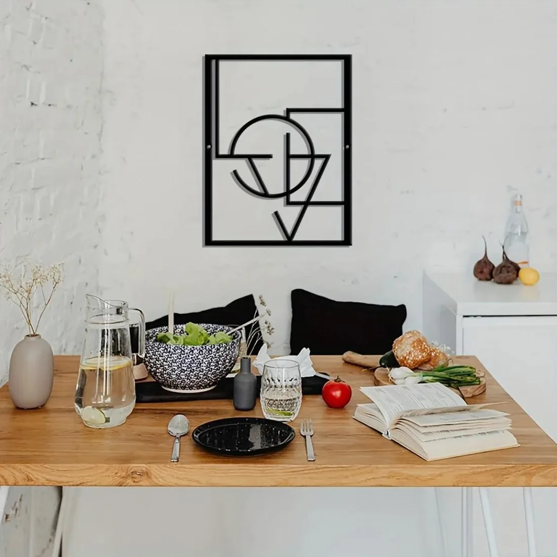 CIFbuy™ Large Geometric Metal Wall Sculpture | Handcrafted Iron Decor for Office & Outdoor - view 4