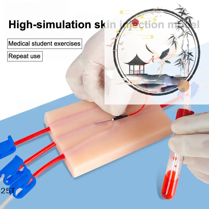 

Венепунктурная инъекционная тренировочная площадка, имитация человеческой кожи, устойчивая к разрыву, портативная для студентов, медсестер, тренировочная модель наложения швов