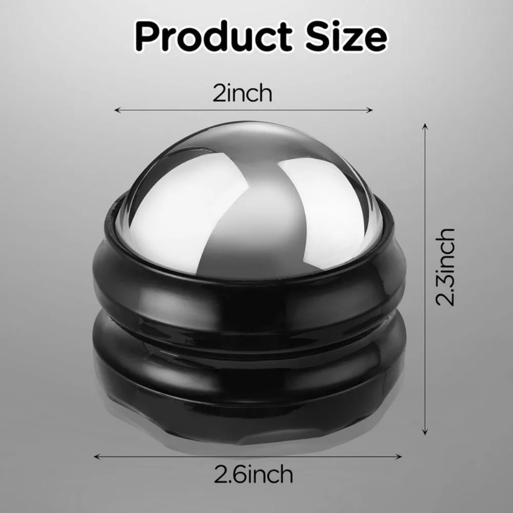 360 Degree Rotating Massage Roller Ball Dual Hot Cold Use Ergonomic Grip Cold Hot Massage Roller Stainless Steel