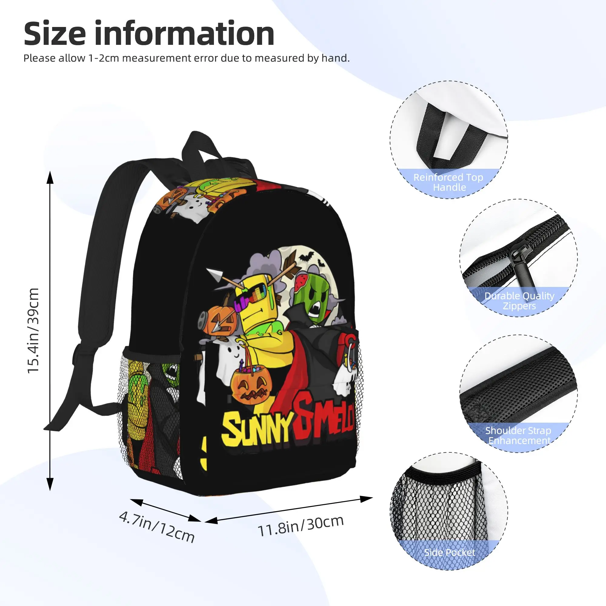 Sunny And Melon Backpack Hot Sale Daypack Large Capacity Boys Girls BookBag Shoulder Bags for Men Women School Bag