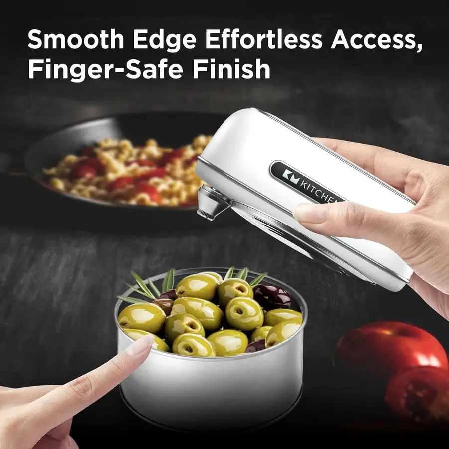 Orbit One Rechargeable Electric Can Opener Handsfree, USBC Charging, Automatic Stop, Smooth Edge, Safety, Blade for Large Cans,