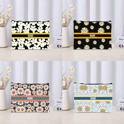 Personalized Full Print Custom Name Makeup Bag Fashionable Women's Products Environmentally Friendly Canvas Travel Storage Bag