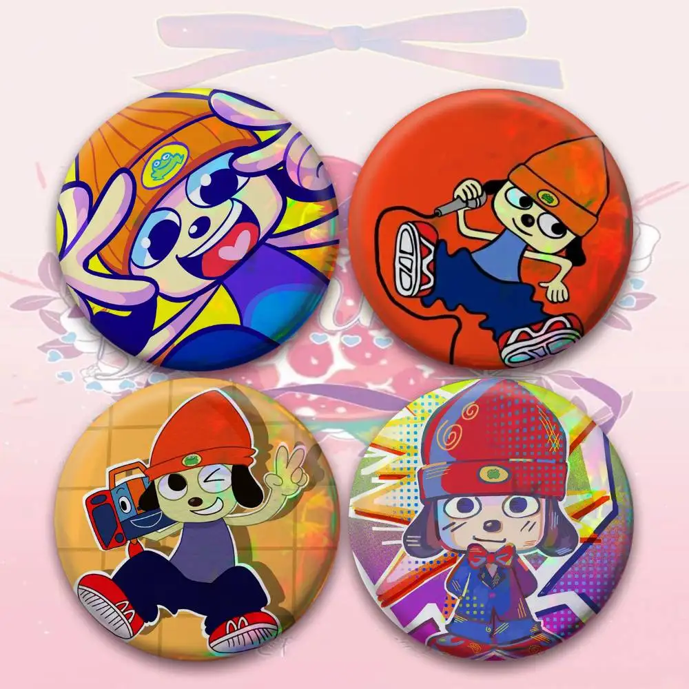 Pa-rappa The Ra-ppers Badge 25 32 44 58 75 mm Round Fans Collect Friends Gifts Brooch Souvenir