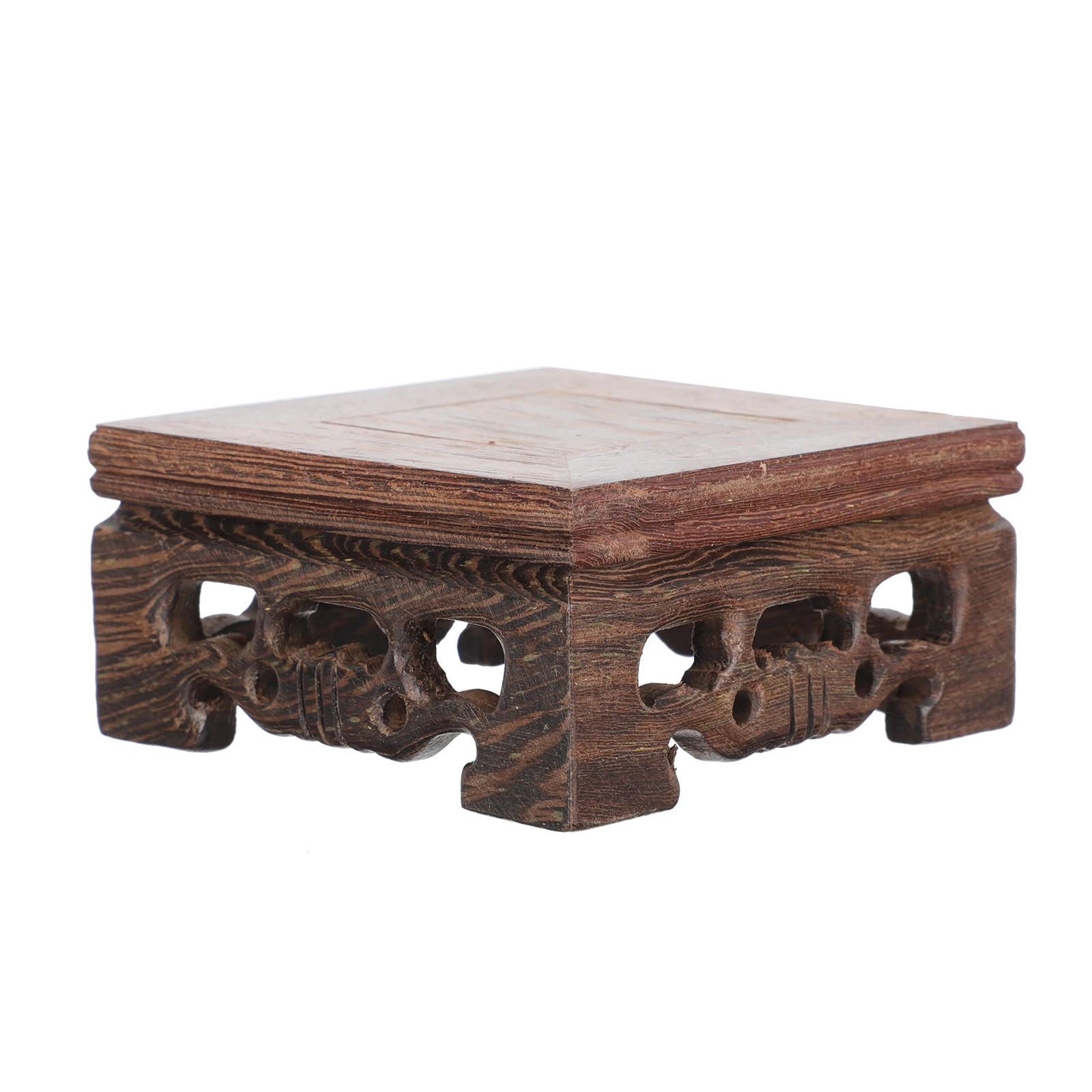 1Pcs Wooden Buddha Base Display Stand for Jade Craft Teapot Holder Home Decorative Storage Rack Wood Display Base