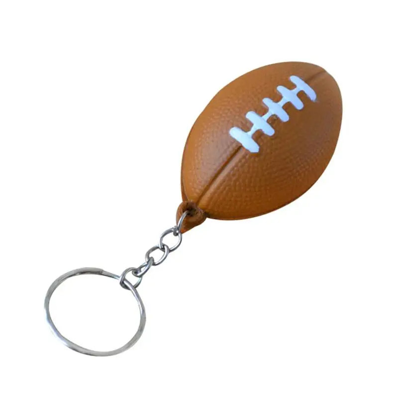 Llaveros de fútbol americano, llaveros de Rugby PU, recuerdos, colgantes, juguetes para jugadores, atletas, niños, llaveros de bola, anillos deportivos
