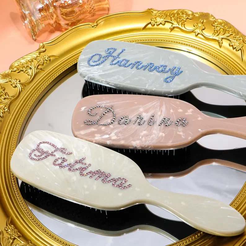 

Custom Hair Brush With Rhinestone,Personalized Hair Brush,Custom Comb,Bridesmaid Gifts Hairbrush,Thank You Gifts for Bridesmaids