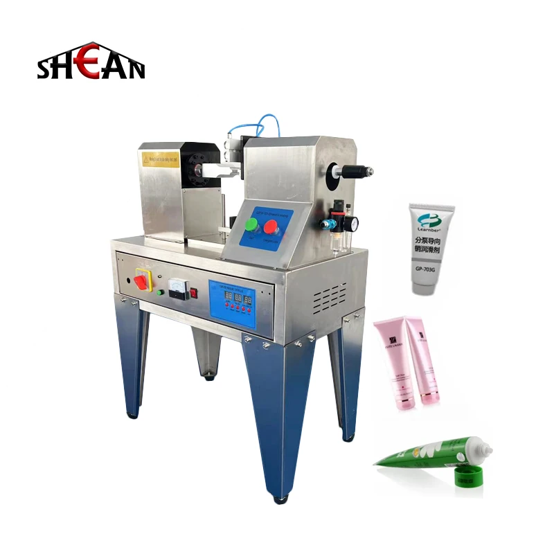

Semi Automatic Ultrasonic Plastic Tube Sealer Cosmetics Toothpaste Soft Tube Tail Sealing Machine