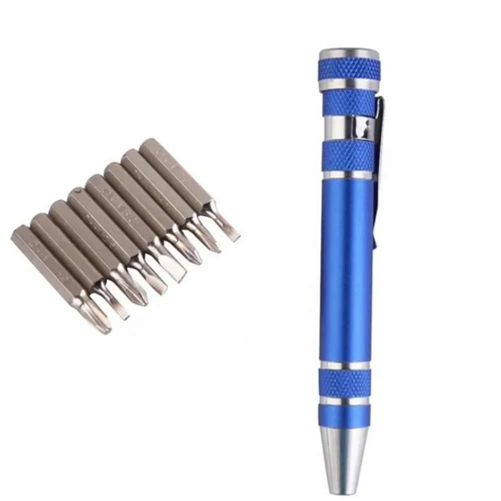 Hot Sale Newest Useful Practical Screwdriver Pen Tool Multi-Function Repair Tool With 8pcs Screwdriver Bits 8-In-1