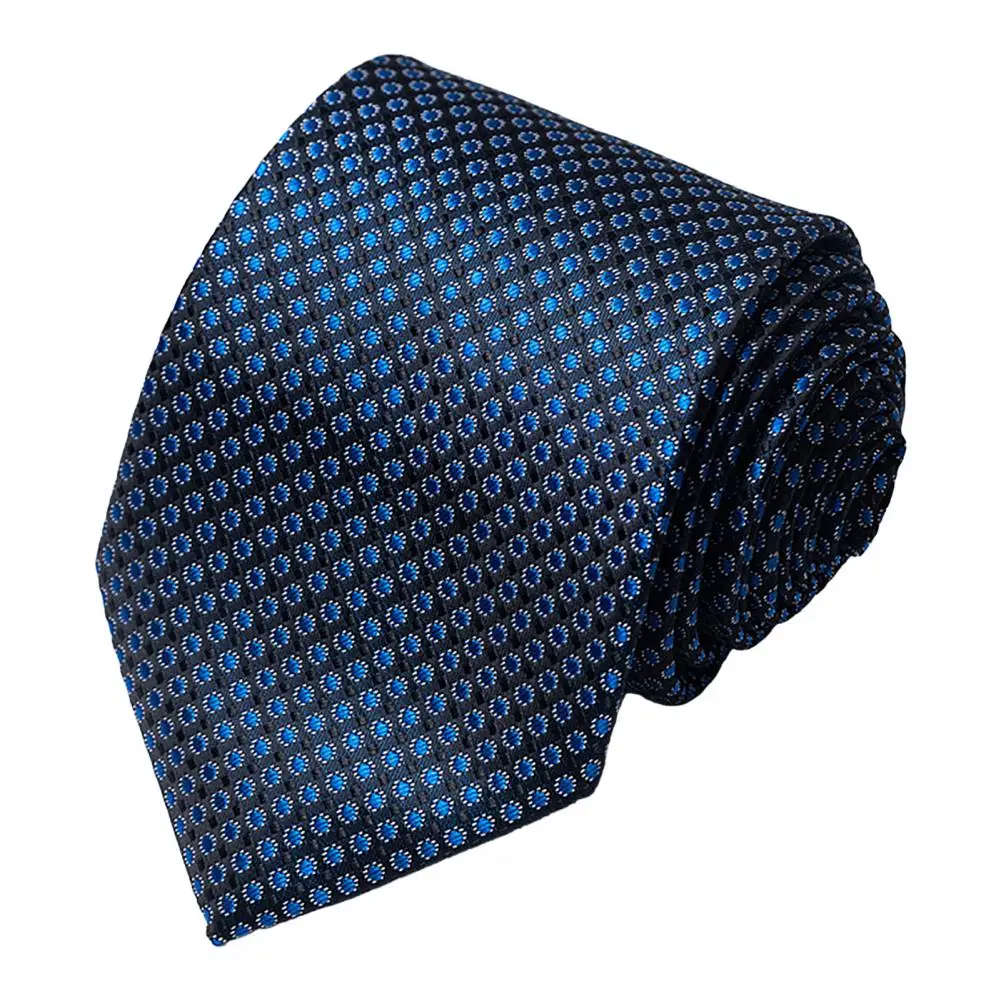 Polyester Tie Men's Formal Suit Tie with Design Rich Color Pattern Business Necktie Wedding Accessory for Banquets Office Wear