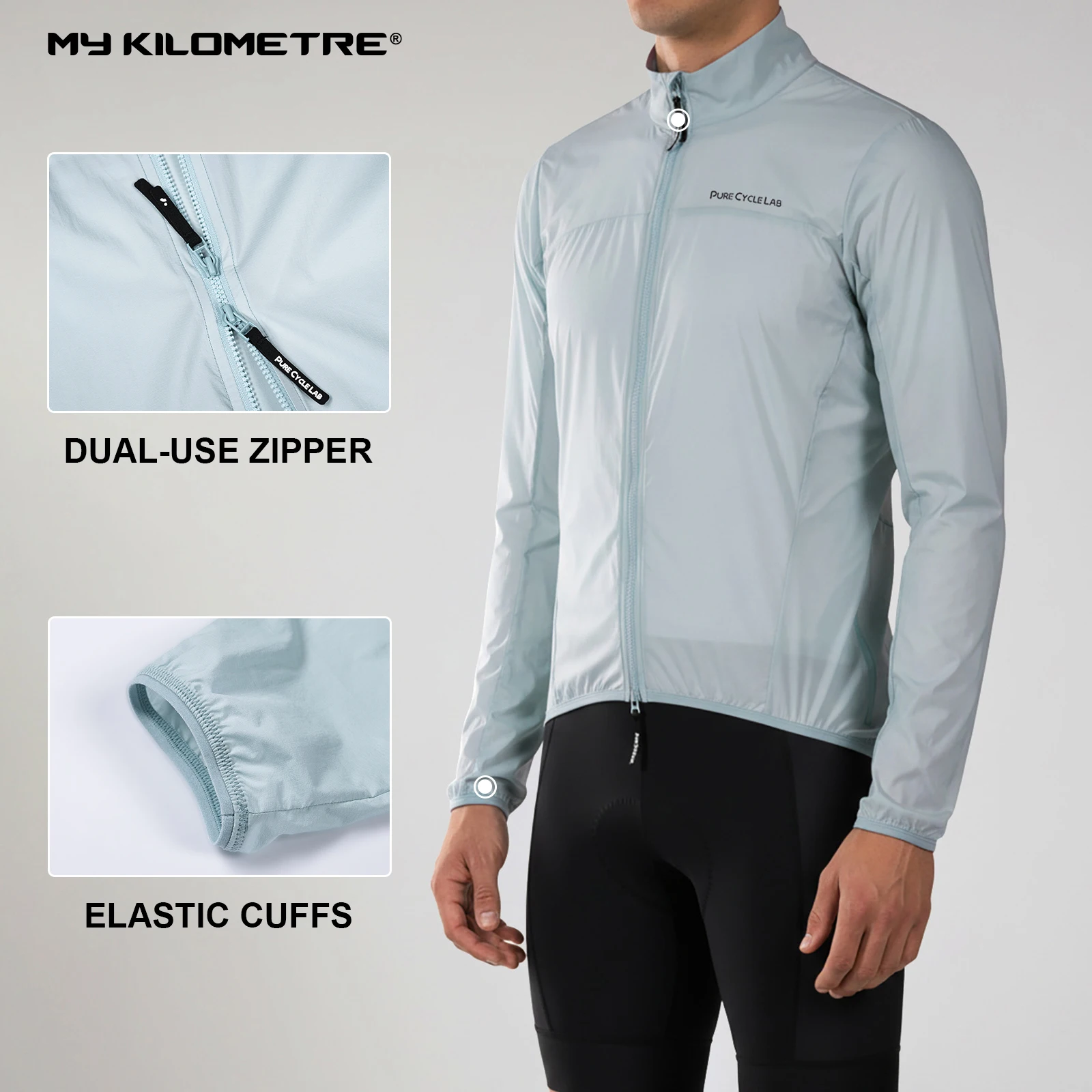 男性女性サイクリングジャケット超薄型防風ウインドブレーカー通 - Running Gear Jacket のレビューと価格
