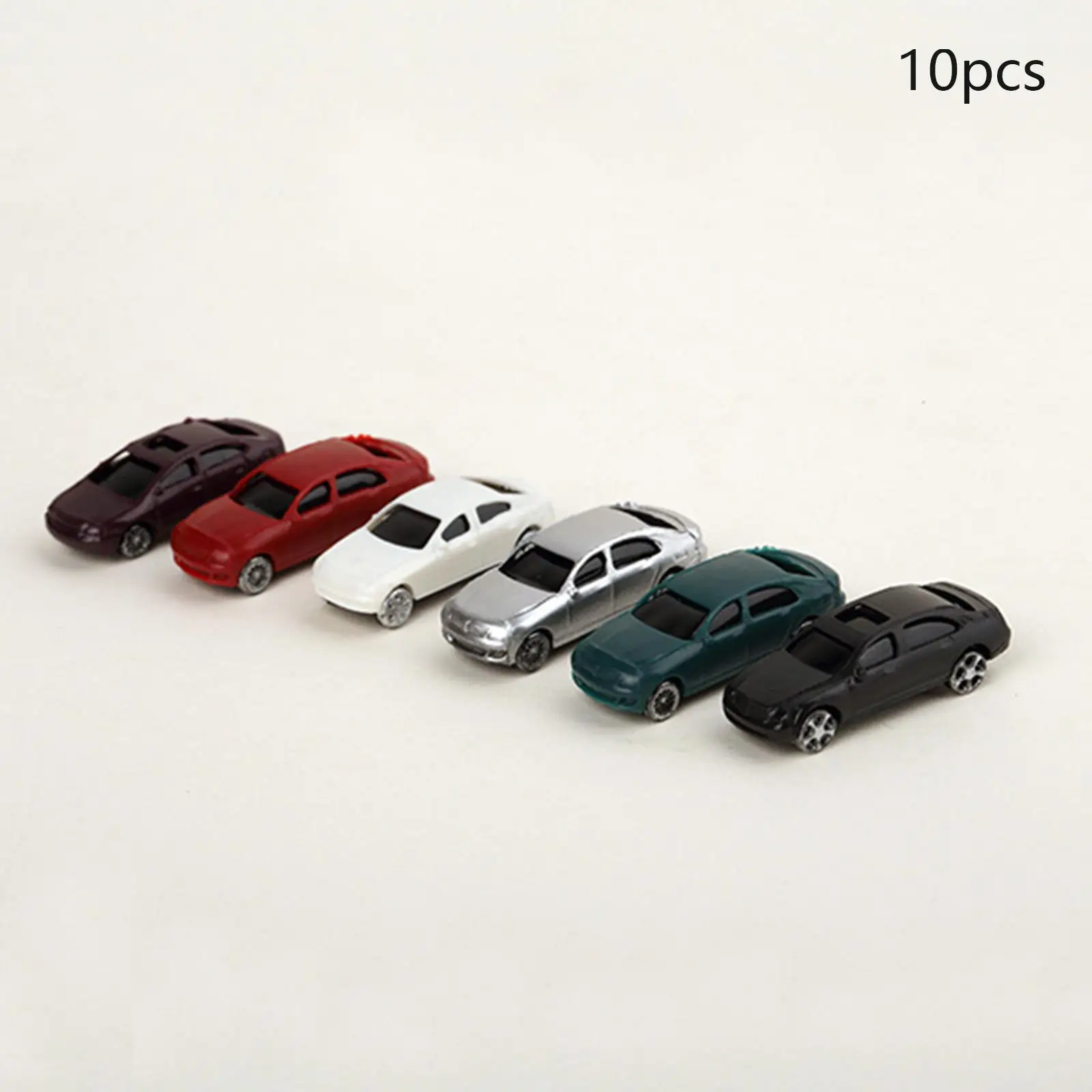 10Pcs 1:150 Painted Cars Trains Landscape Micro Landscape Dioramas Decor