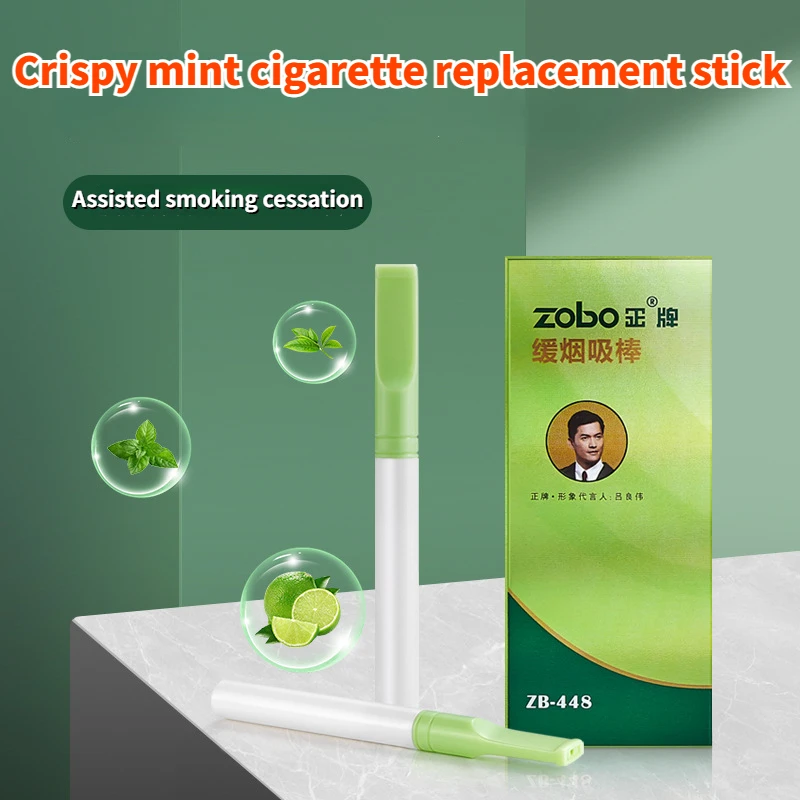 Crispy mint cigarette replacement stick Three fruit flavors Nicotine free Assisted smoking cessation Slow smoke stick Men Gift