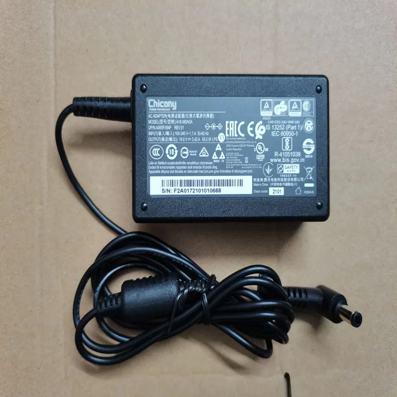 OEM Slim Chicony 65W 19V 3.42A A18-065N3A 5.5*2.5mm AC Adapter for Gigabyte GB-BXi5H-4200 PC Laptop Original Puryuan