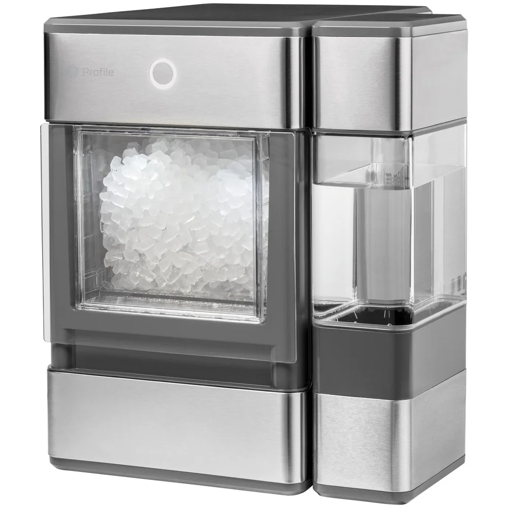 Nugget Ice Maker with Side Tank Countertop Stainless Steel 24lbs Daily Production Chewable Ice Fast Refreshing Beverage Maker