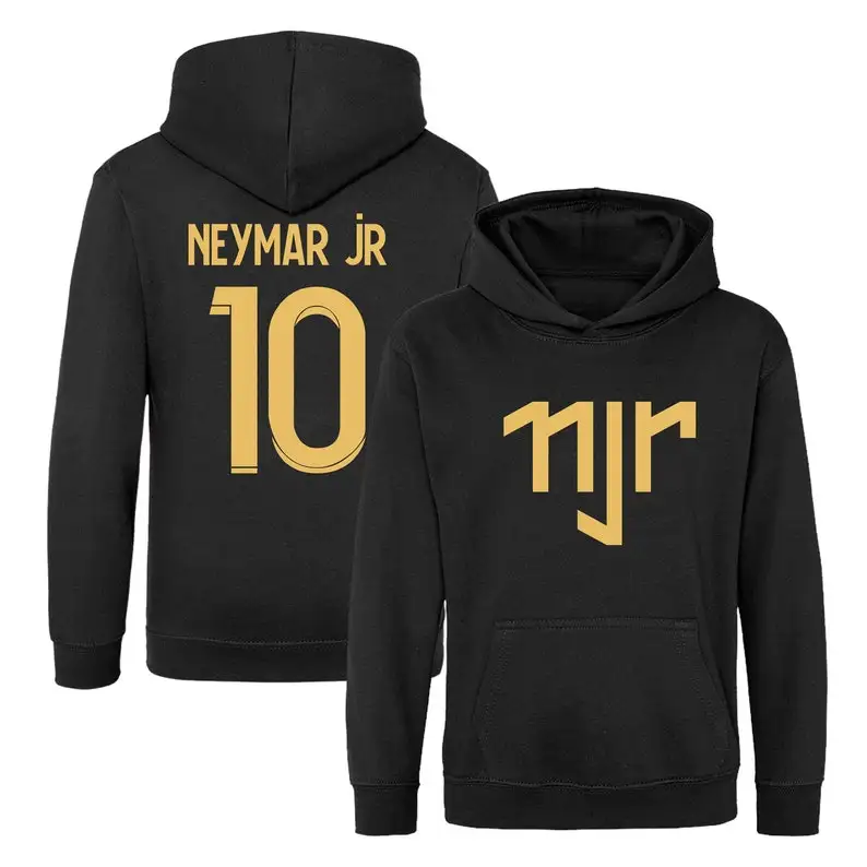 Kids Neymar Jr Inspired Soccer Hoodie Jumper footy merch Jumper Neymar Jr Merch Boys Girls Gift Top Tee 5-13yrs Number 10 # 10