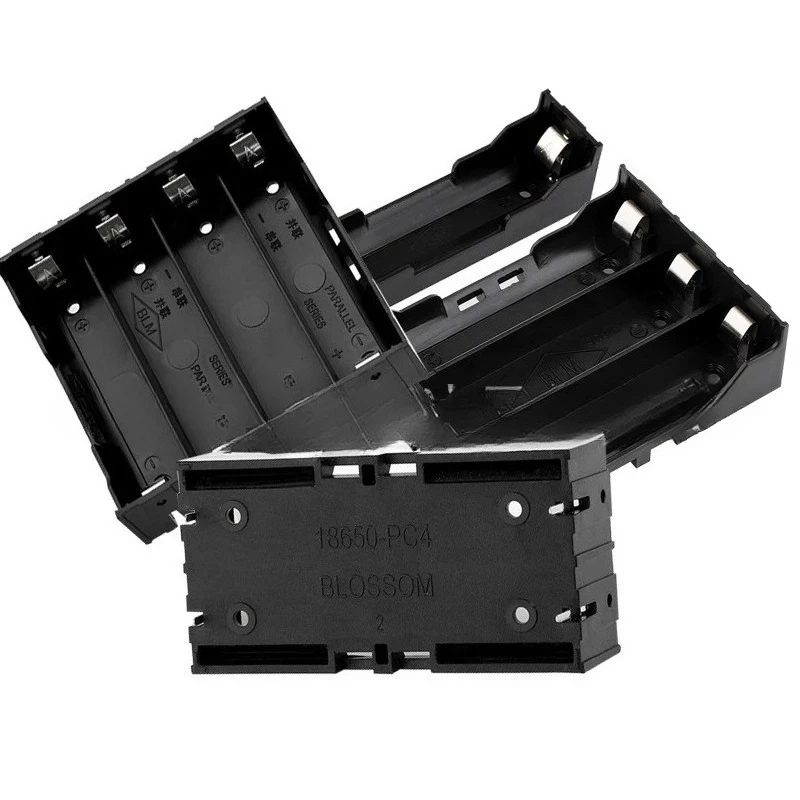 2 قطعة 18650 صندوق بطارية 1/2/3/4 أقسام ABS لتقوم بها بنفسك حامل البطارية PCB دبوس التوصيل المجلس مع دبوس