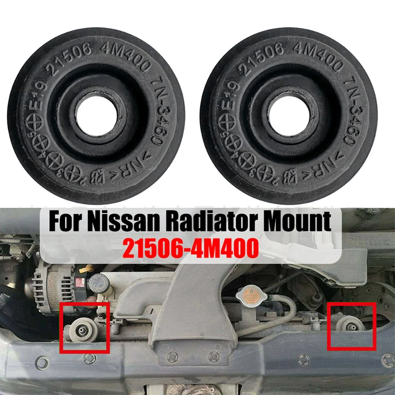 1 Pair For Nissan X-Trail T30 T31 T32 Rogue S35 Mount Rubber Radiator Bushing Mounting Bracket NSB-048 21506-4M400 Accessories