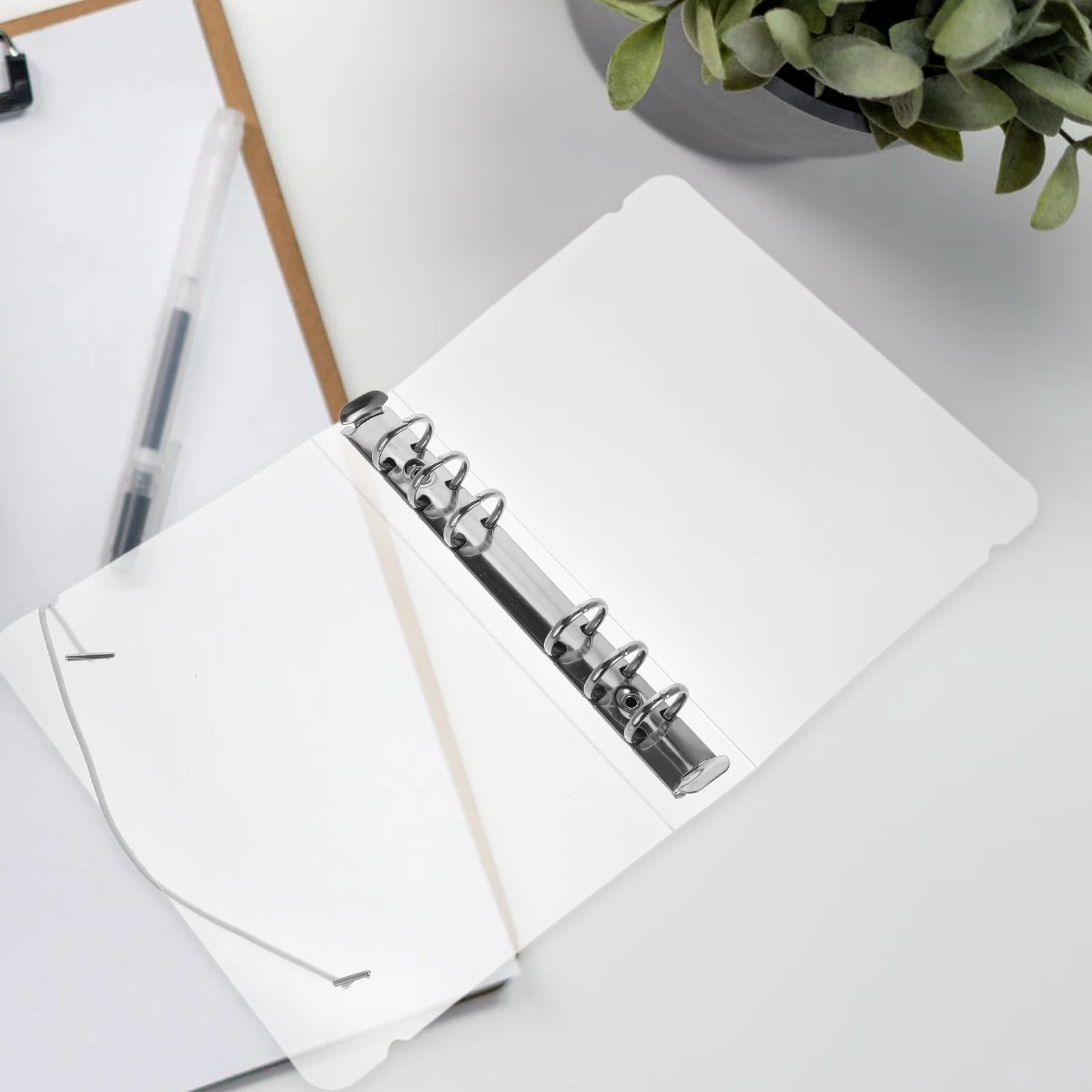 

A6 Transparent Plastic File Folder Round Ring Binder For Loose Leaf Sheet Protector Notebook Refill Diy Document Organizer