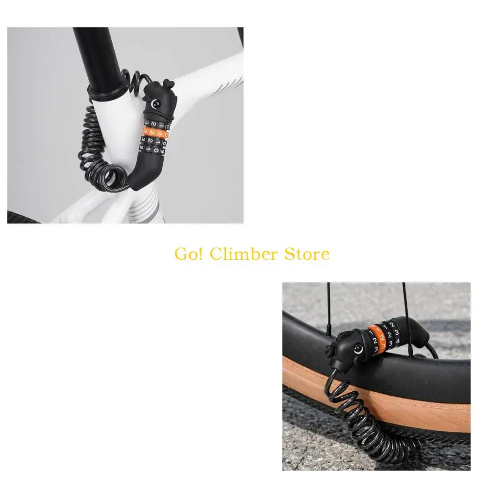 Q84C Bicycles Code Lock Foldable Chain Antitheft Security Steel Cable Lock Outdoor Cycling Equipment with 4 Digits Resettable