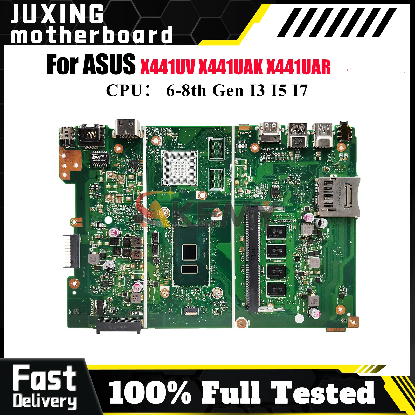 

X441UA Материнская плата для ноутбука ASUS X441UF F441U X441URK X441UVK X441UB X441UV X441UAK X441UAR A441U X441U Материнская плата I3 I5 I7 CPU