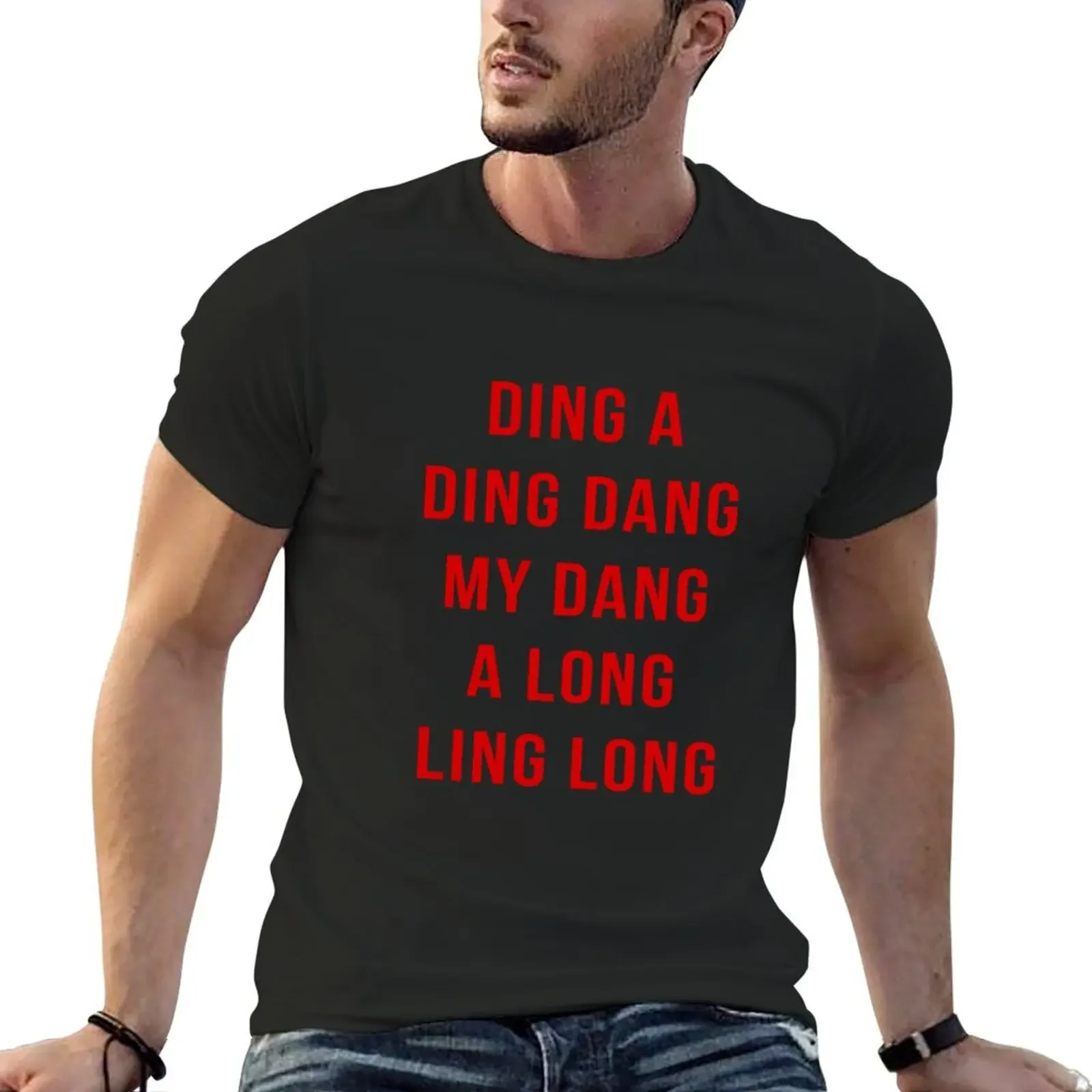 D_NG A DING DA_G MY D_NG A L_NG LING L_NG T-Shirt baggy shirts graphic shirts summer clothes men t shirt