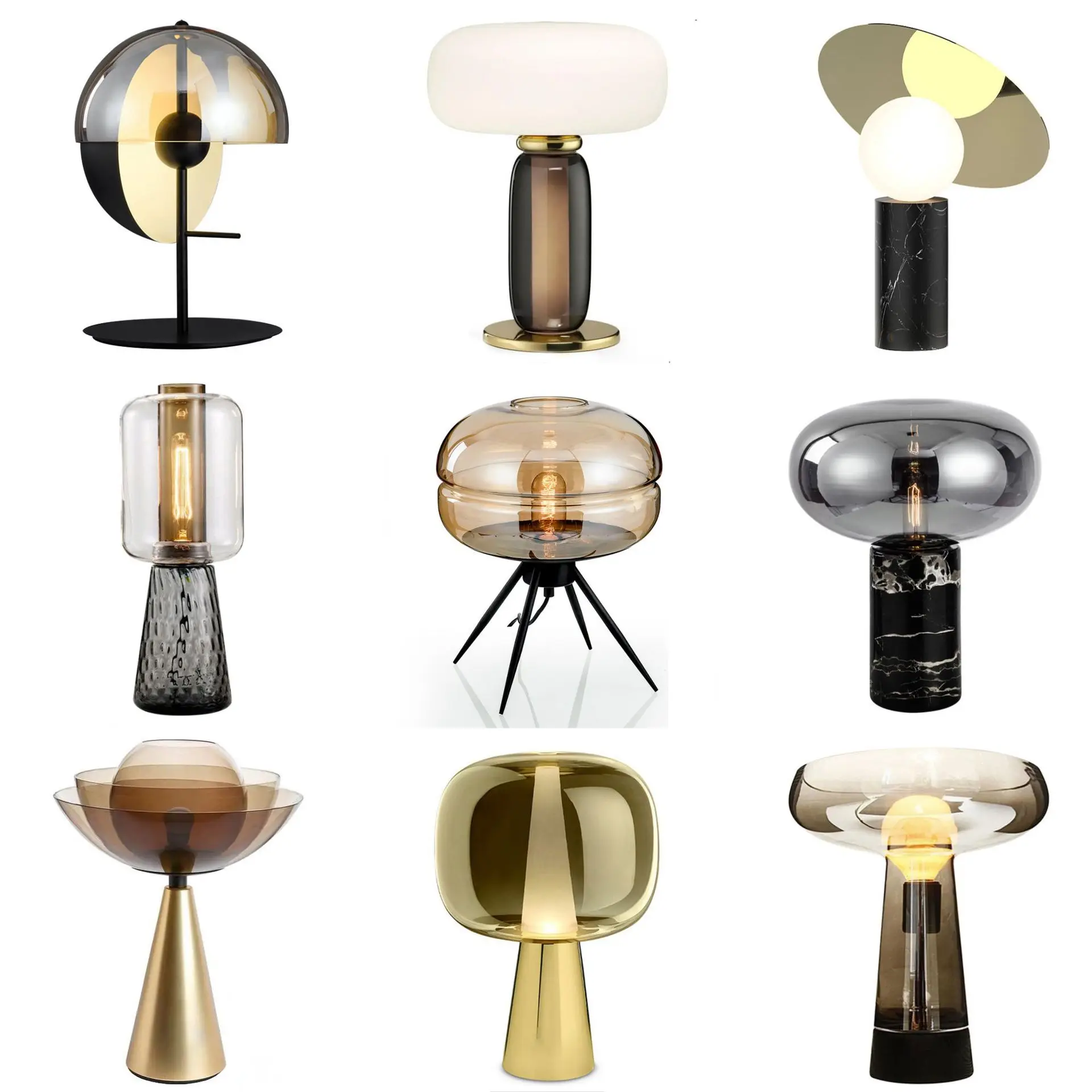 

Постмодернистская стеклянная настольная лампа, дизайнерская настольная лампа в стиле инс, роскошная лампа для спальни, прикроватная лампа, декоративная лампа для гостиной.