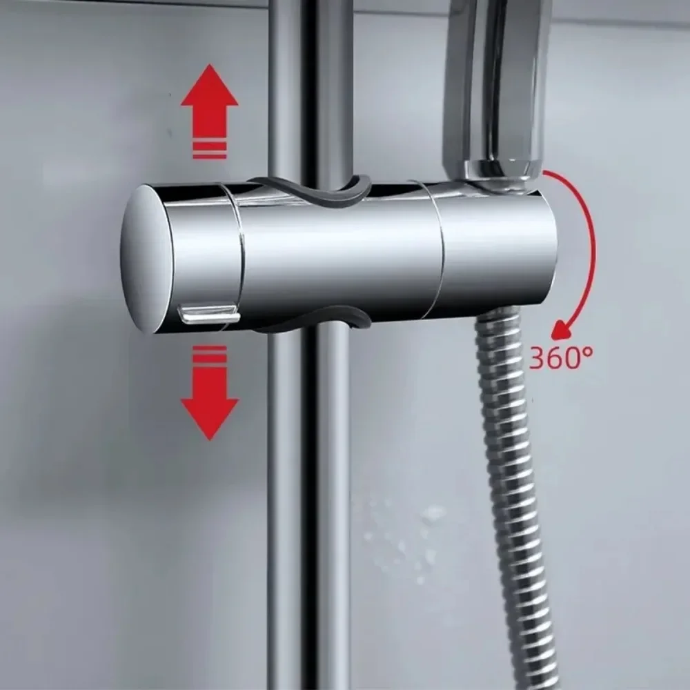 Hot Universal Shower Head Holder Adjustable 18~25mm ABS Chrome Shower Rail Holder Bathroom Accessories Shower Mounting Brackets - view 5