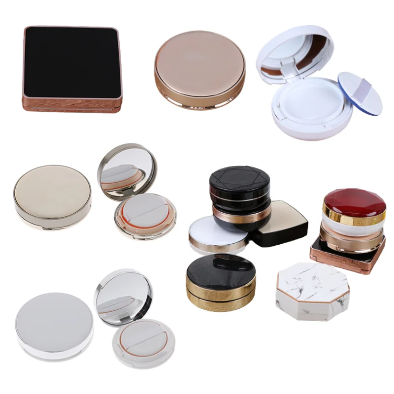 Air Cushion Foundation DIY Box 1Pc Empty Puff Box Portable Mirror for Bb Cream Cosmetic Makeup Case Container with Powder Sponge