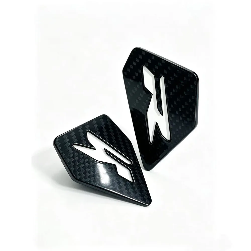 Für Honda CBR 650R CBR650R CB650R Seitenabdeckungs-Dekoration 2-teiliges Set - Carbonfaser-Dekorlogo - R-Logo-Modell