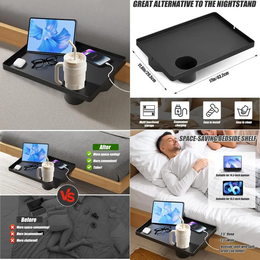 

Органайзер для двухъярусной кровати, прикроватный столик с зажимом для верхних булочек, незаменимый для комнаты в общежитии колледжа, поднос для прикроватного столика