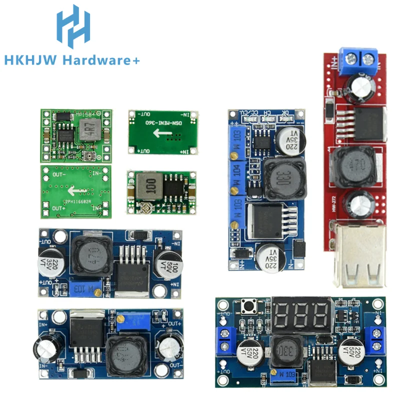 MP1584EN MINI360 USB DC-DC LM2596/S LED Input 4V-35V Output 1.23V-30V 3A Adjustable  Step-down Power Supply Regulator Module 