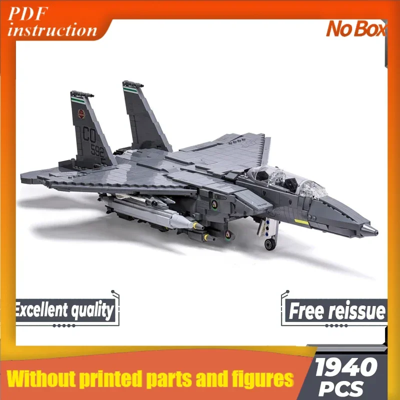 

Рождественская модель военного самолета Moc, строительные кирпичи F-15E Strike Eagle Fighter, технологические блоки, подарки, игрушки, наборы «сделай сам», сборка