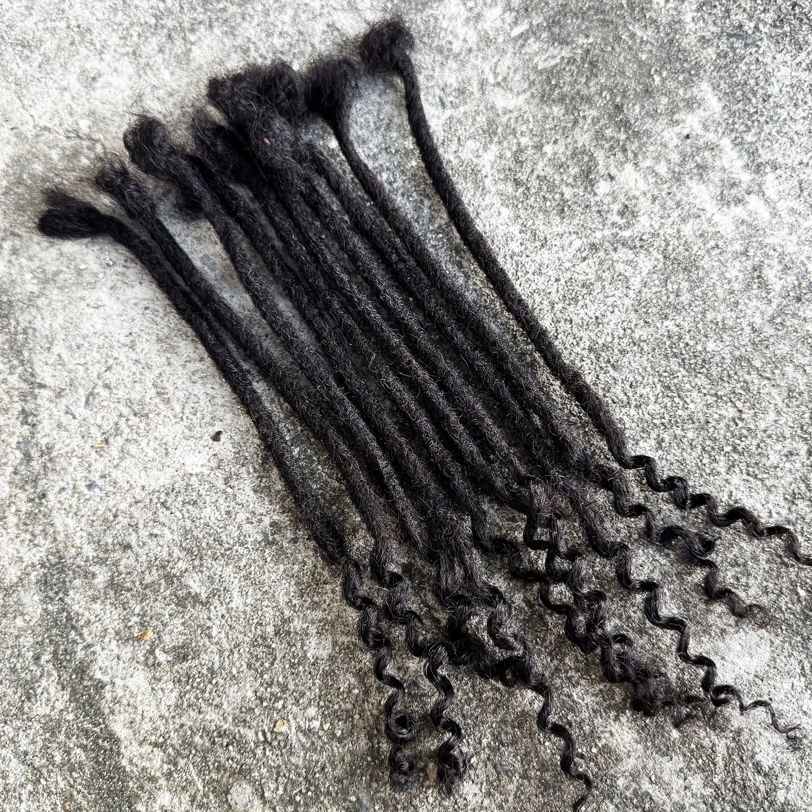 8-14 بوصة Locs Dreadlock تمديد الشعر البشري مع أطراف مجعدة 100% شعر بشري دائم Loc تمديد يمكن صبغها ابيض #3