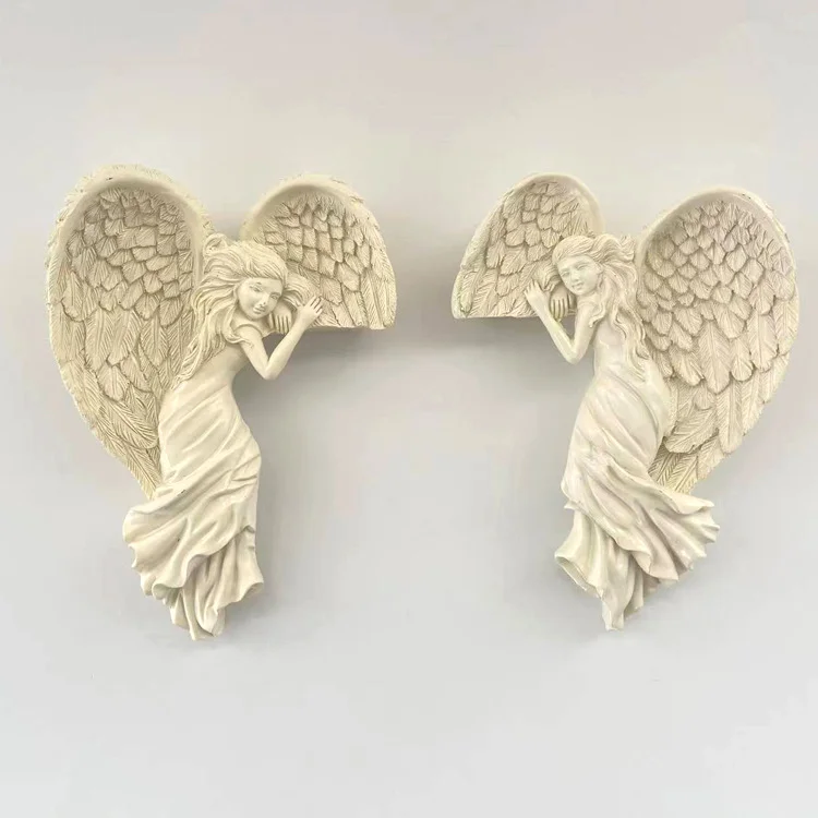 Door Frame Angel Wing Statue Sculpture Cherubs Goddesses Action Posture Home Bedroom Living Room Retro Wall Desktop 1PC