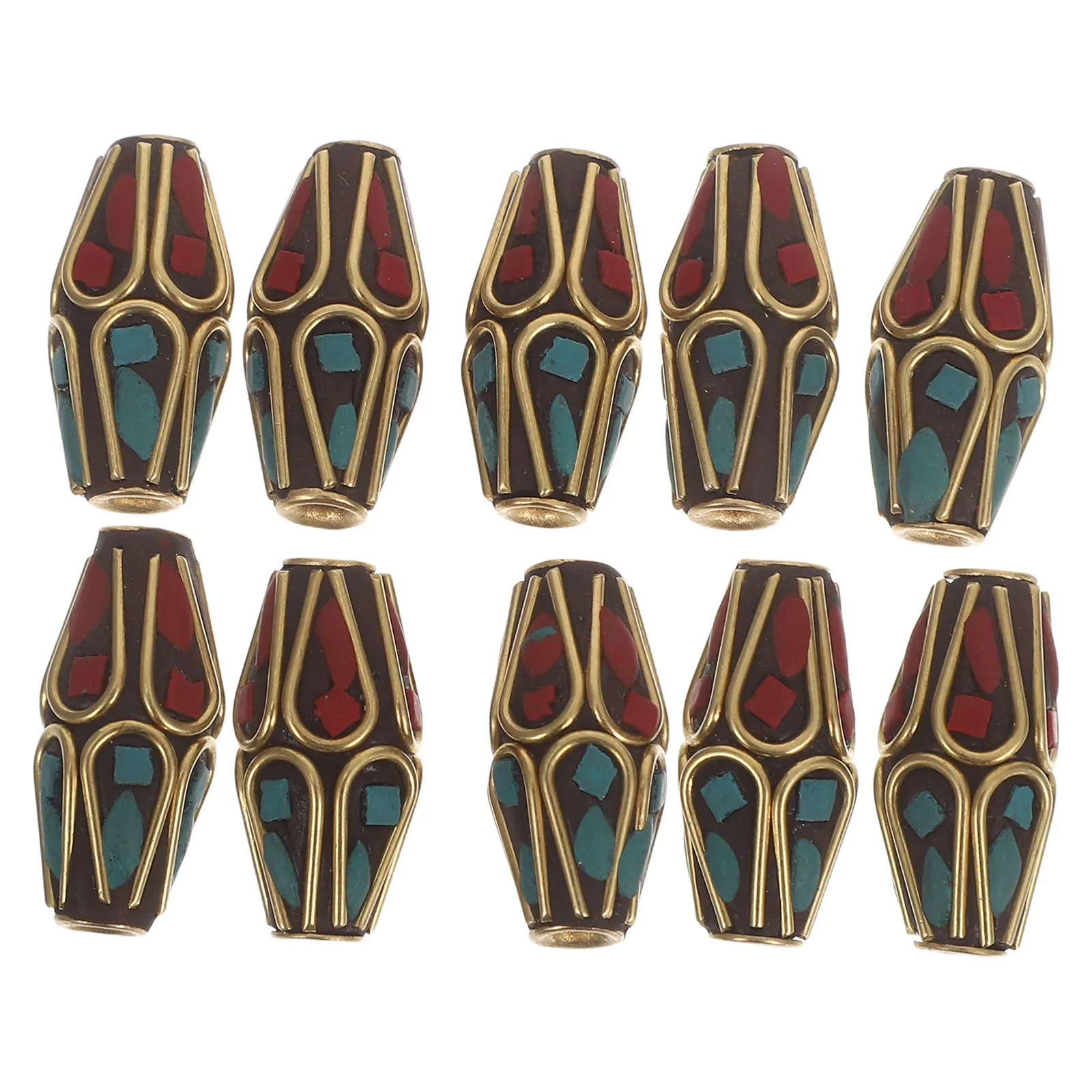 

10Pcs Tibetan Spacer Beads Vintage Metal Beads for Jewelry Making DIY Necklace Bracelet Pendant Craft Boho Ethnic Accessories