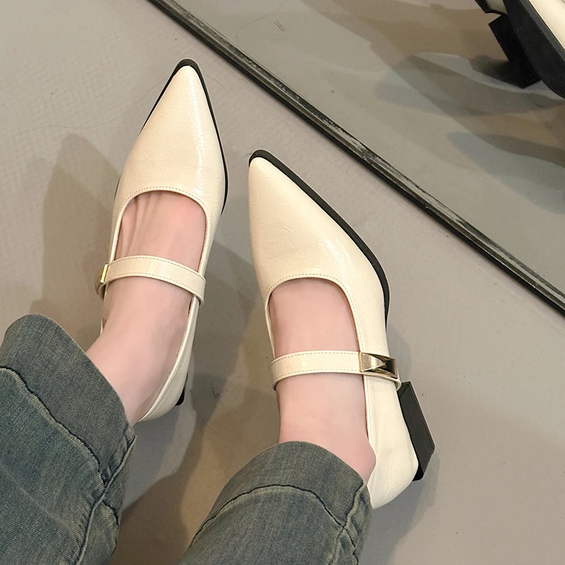 

Slip On Shoes Casual Heels Branded Pumps Shallow Mouth Sandals Ladies Mary Jane 2025 Pointed Wedge Lace-Up Slip-On Comfortable