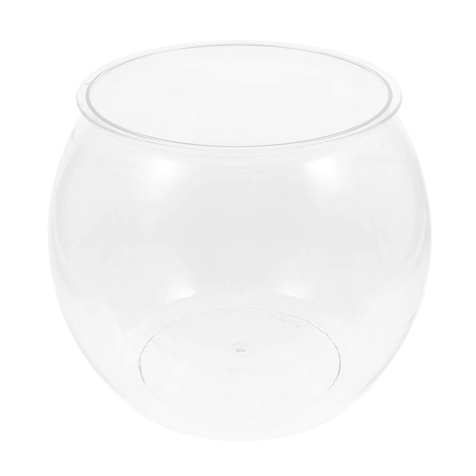 

Ornamental Fish Tank Clear Plastic Bowl Goldfish Bowls Centerpieces Betta Isolation Desk Bookshelf Decor Shatterproof Easy