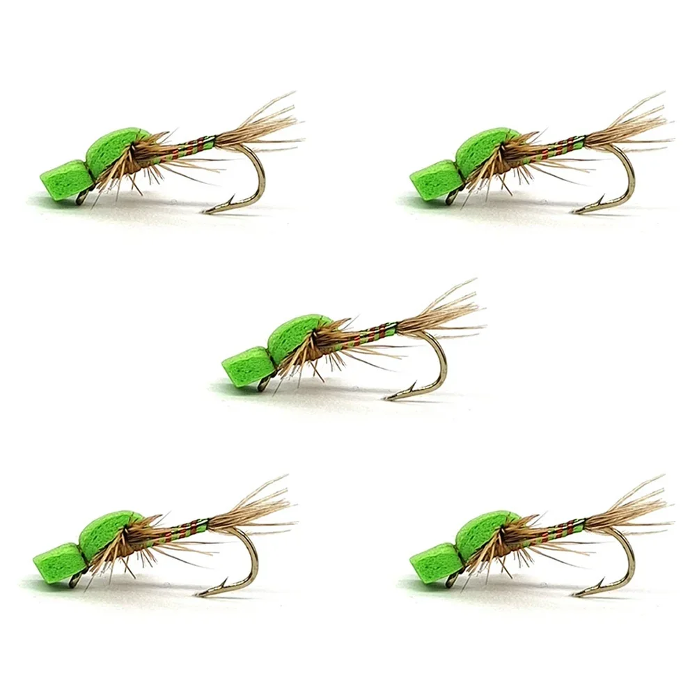 

5pcs Fly Fishing Baits Floating Dry Fly Mayfly Lure For Trout Salmon Bass Catfish Hooks Fishing Tackle Accessories