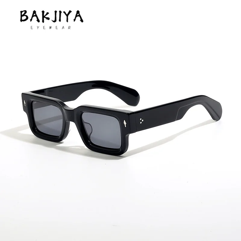 

BAKJIYA New Classic Thick Acetate Sunglasses Small Frame Men Women ins Retro Senior Handmade Designer UV400 Polarized Sunglasses