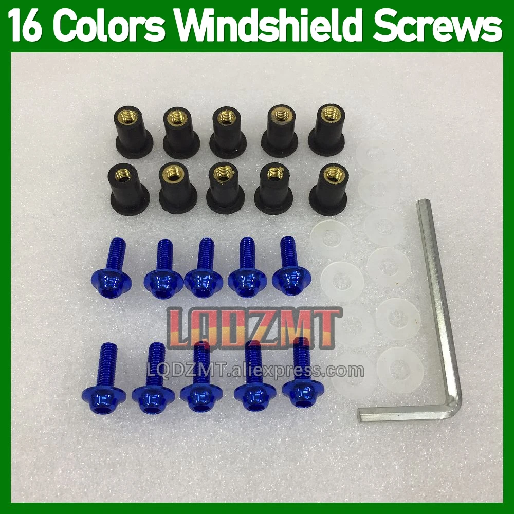 31pcs Moto Body Windshield Bolts For YAMAHA FZR250 R FZR 250 R FZR 250R FZR250R 90 91 92 1993 1994 1995 Windscreen Nuts Screws