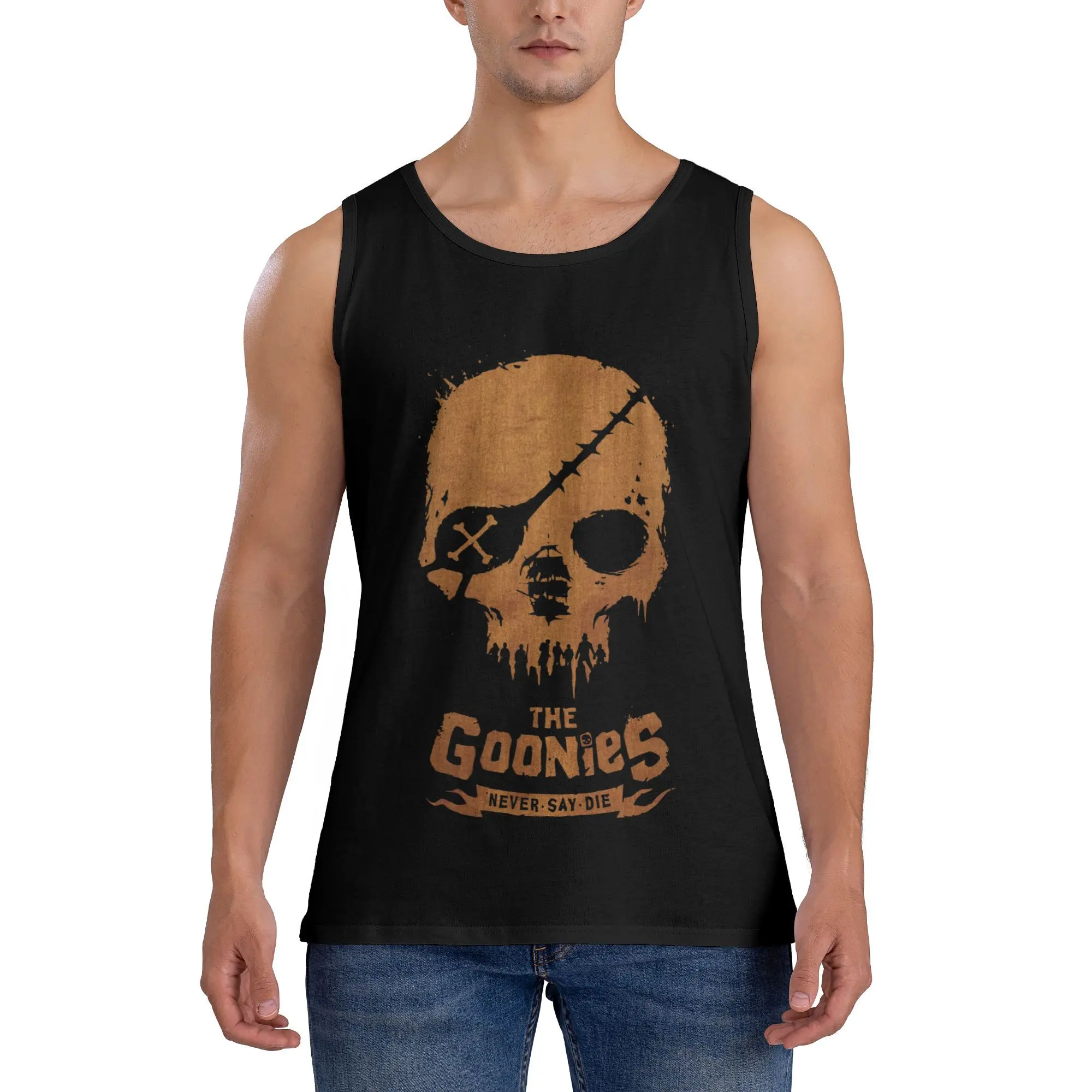 

Быстросохнущая мужская повседневная уличная майка The Goonies, летняя рубашка без рукавов с принтом