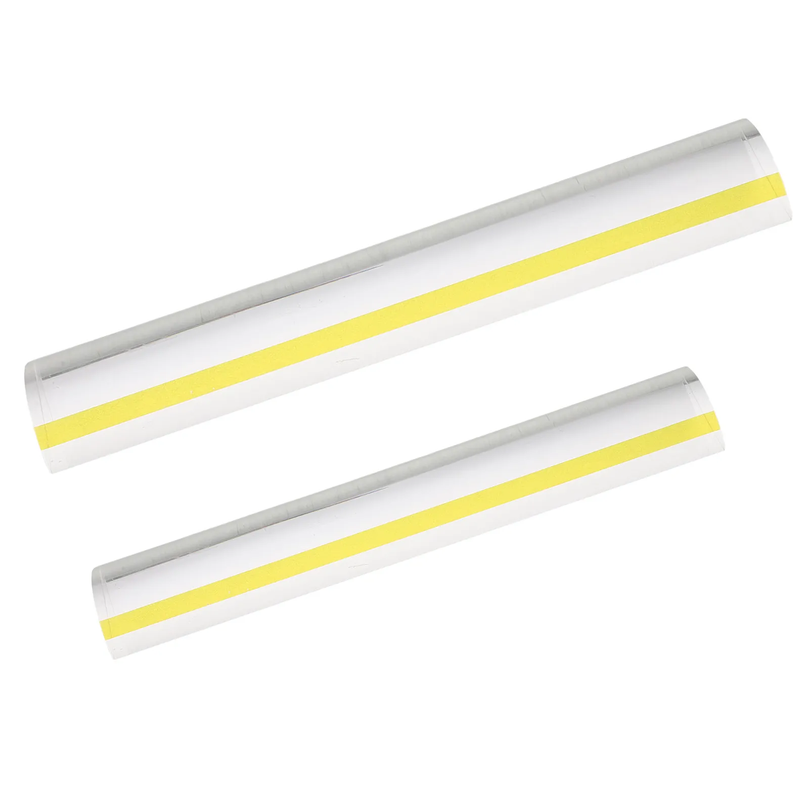 2Pcs Transparent Acrylic Ruler Magnifier 2X Reading Aid Guide Line Document Book Newspaper Small Print Reading Magnifiers 2X