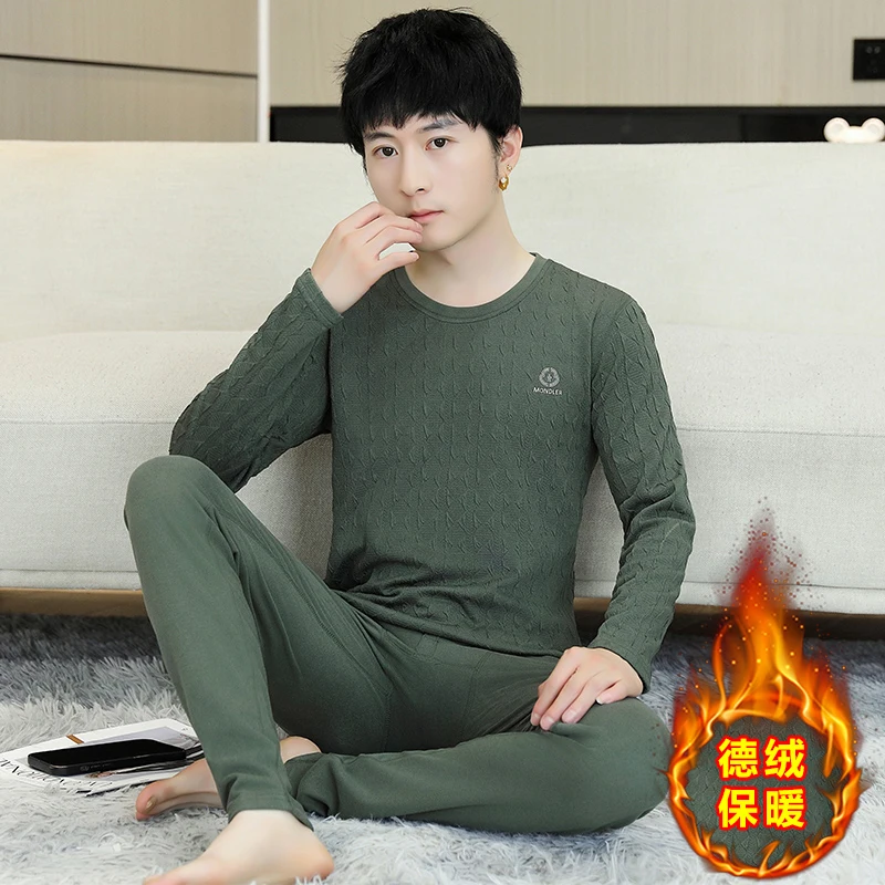 مجموعة ملابس داخلية حرارية عالية الجودة للطلاب والمراهقين لعام 2025 مع قميص قاعدة مخملي ألماني لطلاب المدارس الثانوية