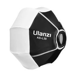 Ulanzi AS-L30 30cm Mini Bowens Mount Latarnia Softbox Miękkie, wieczne światło Szybkie uwalnianie dla Ulanzi 40W LT028 60W LT005 Light