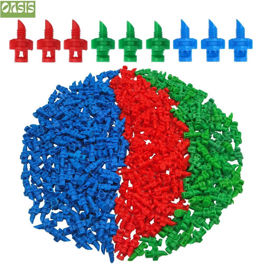 Oaza 100 szt. Dysza refrakcyjna 90/180/360 stopni zraszacz ogrodowy nawadnianie rolnicze dysza rozpylająca do kwiatów