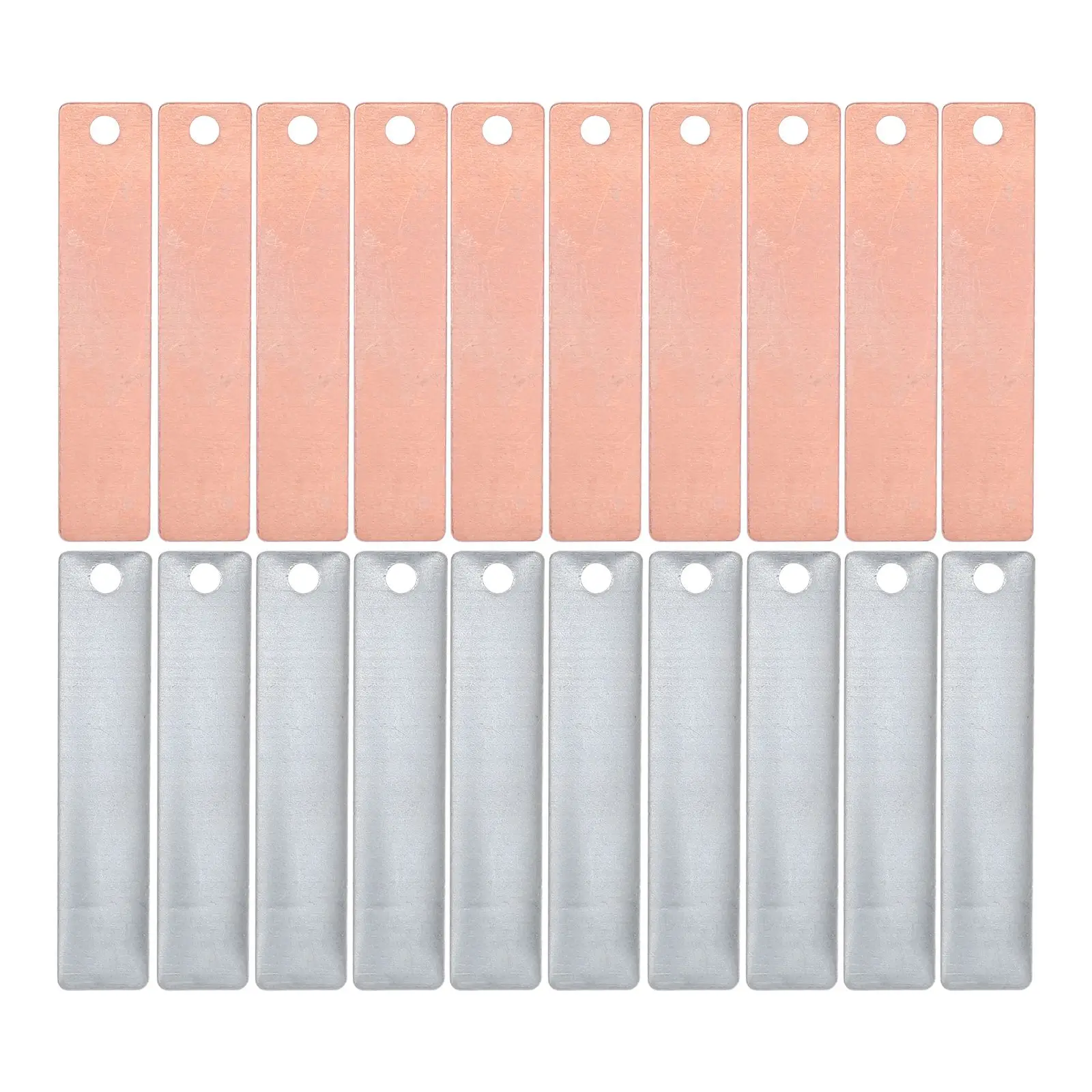 

10 Pairs Copper Zinc Electrode Sheets for Fruit Experiment Lightweight Compact Teaching Supplies Classroom Group Study