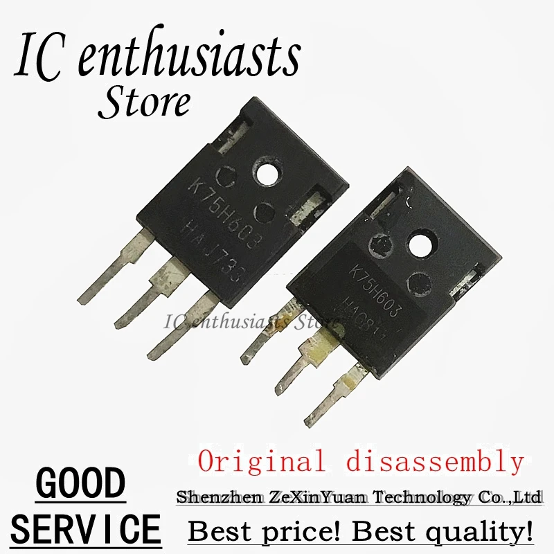 5PCS-20PCS IWK75H603 K75H603 75A 600V TO-247 Original disassembly