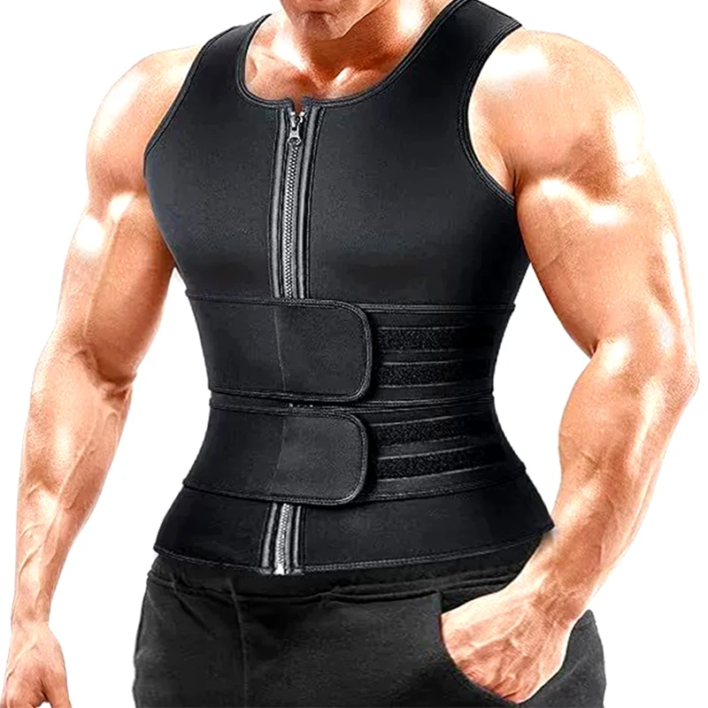 

Neoprene Sauna Vest Body Shaper Men Weight Loss Jacket Sports Top Slimming Waist Trainer Corset Workout Thermal Shirts Shapewear
