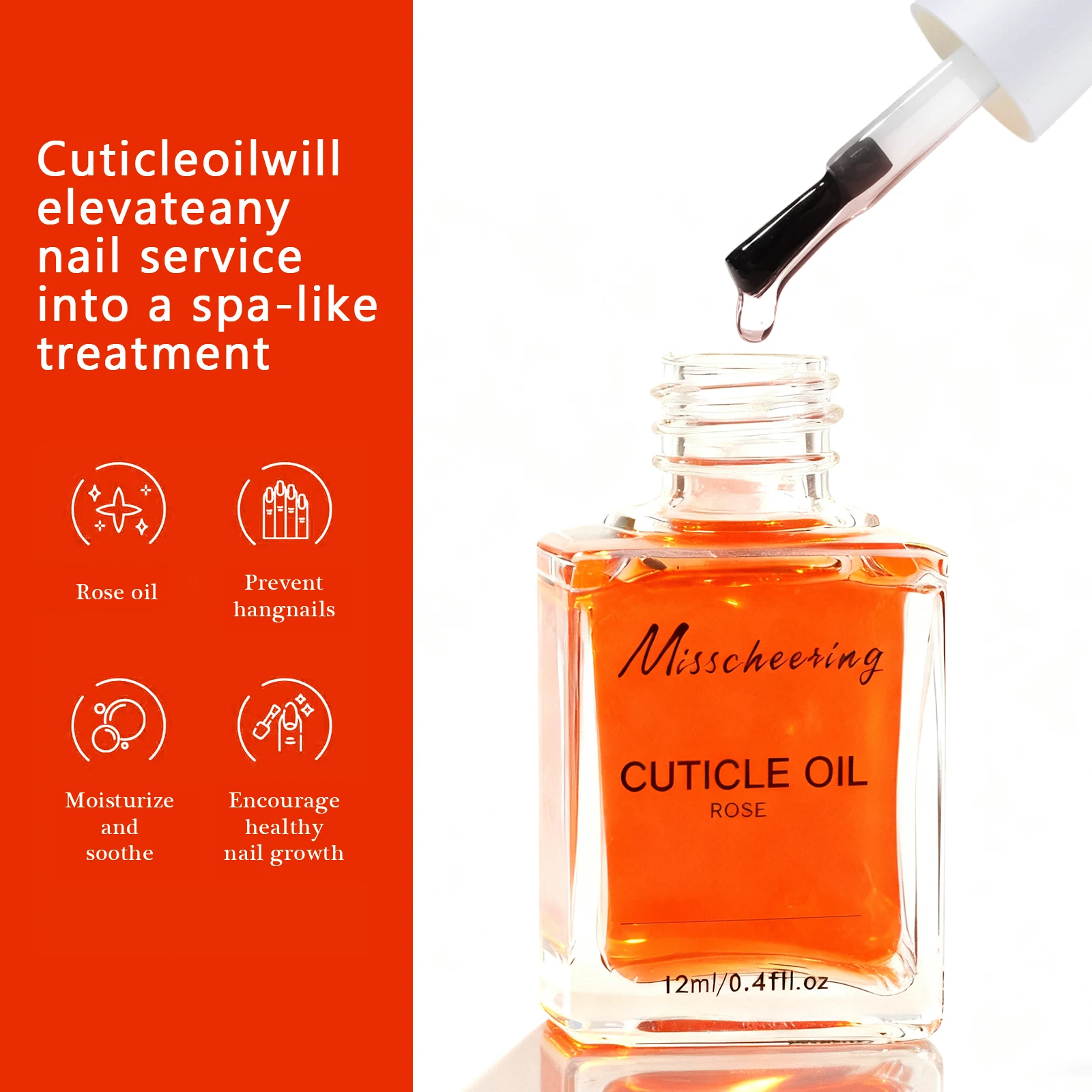 12ml Nail Rose Olio Essenziale Olio Nutrizionale Unghie Riparazione Mano Cuticole Manicure Trattamento Rinforzamento Delle Unghie Forniture Per La Cura